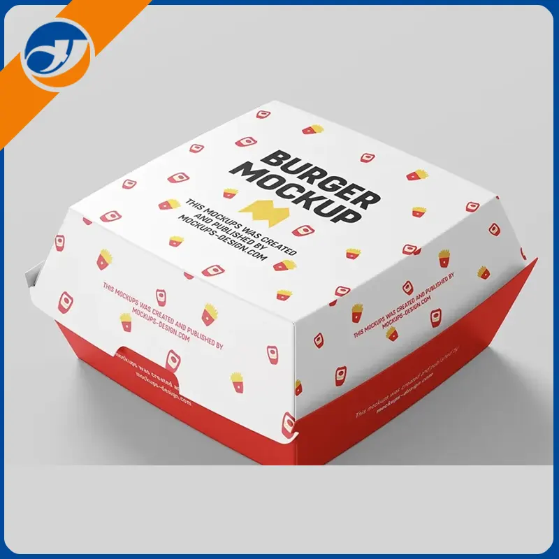Boîte de hamburger colorée